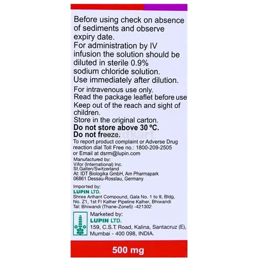 ferinjet 500mg injection 10 ml